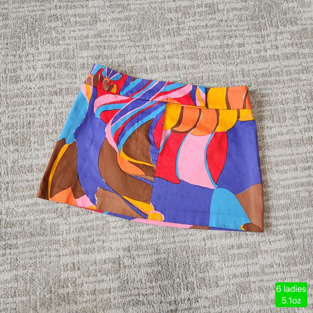 Trina Turk women's micro mini skirt multicolor size 6